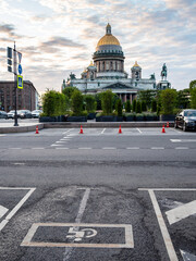 Disabled parking space in Saint Petersburg city