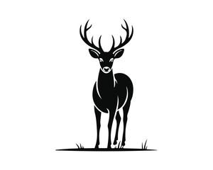 deer large antlers, antler silhouette, deer silhouette, deer illustration set, majestic deer, big antler deer, rustic deer, deer head vector, deer Standing, Jumping, Sitting antlered animal vector