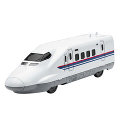 High Speed Train White Exterior Blue Red Stripes Seamless Travel Transportation On Black Background Studio Shot Isolated