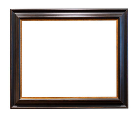 old horizontal wide black painting frame cutout