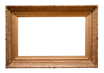 antique horizontal long wide golden picture frame