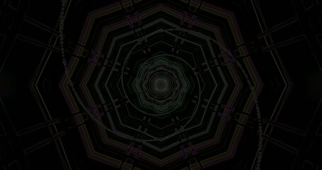 Seamless tunnel video vj loop screensaver with rhythmic patterns for immersive viewing experience