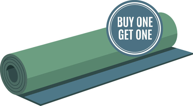 Rolled Up Yoga Mat With Buy One Get One Offer Circle exercise fitness