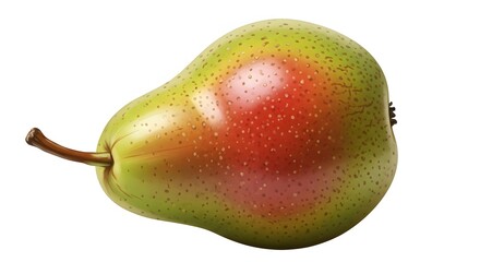 Ripe bosc pear isolated on white background