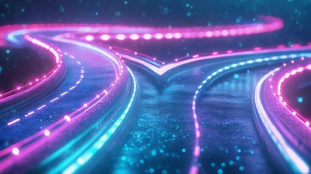 Digital data highway splitting, showing network connection choices - Powered by Adobe