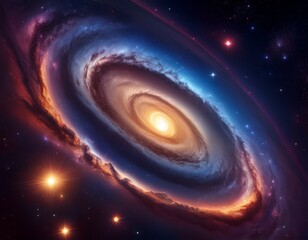 spiral galaxy milky way space and stars