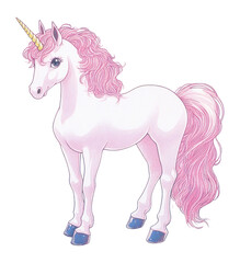 Fototapeta premium PNG Unicorn illustration animal art.