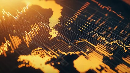 Global digital data network connecting world map - Powered by Adobe