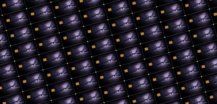 credit card with microchip and scratches