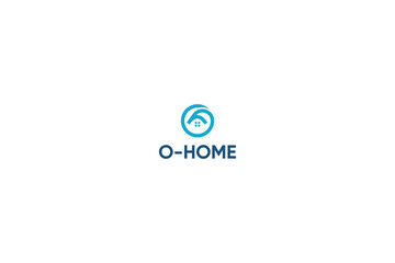 Letter O modern and minimal  home logo 