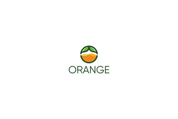Letter O orange fruit juice natural health logo