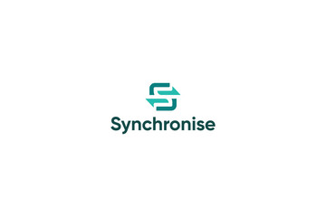 Letter S speedy transaction flow exchange power logo