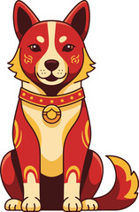 vector illustration of chinese zodiac dog