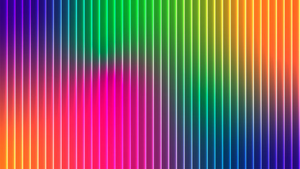 Vibrant vertical rainbow stripes with subtle light effects and a colorful abstract background