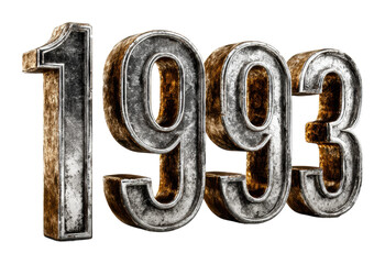 Historic 1993 milestone celebration global event digital modern isolated on transparent background