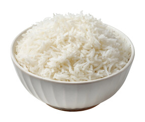 Cooking delicious white rice at home kitchen food cozy culinary isolated on transparent background