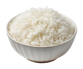 Cooking delicious white rice at home kitchen food cozy culinary isolated on transparent background