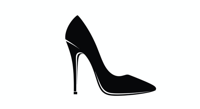 Elegant black high heel shoe for women a classic fashion statement symbolizing style and sophistication for formal occasions and everyday wear.