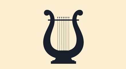An ancient musical instrument the lyre symbolizing music poetry and harmony in classical art and culture.