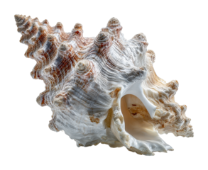 Collecting unique shells coastal beach natural object isolated on transparent background