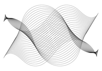 Fondo abstracto monocromático con ondas y líneas entrelazadas © Gabrieuskal