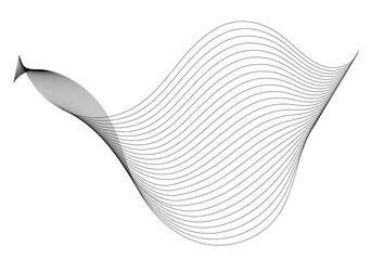 Fondo abstracto monocromático con ondas y líneas entrelazadas © Gabrieuskal