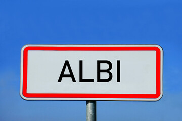 Obraz premium Ortsschild Albi