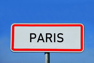 Obraz premium Ortsschild Paris