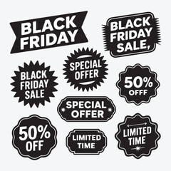 Special Offer Black Friday Sticker Banner