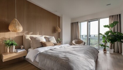 minimalist interior of bedroom
