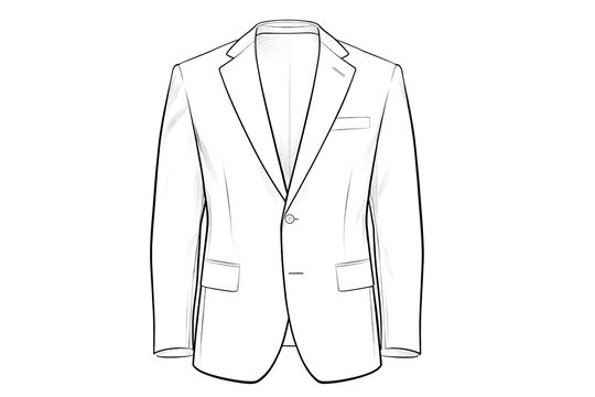 Stylish and clean design of a classic suit jacket suitable for formal occasions and professional settings