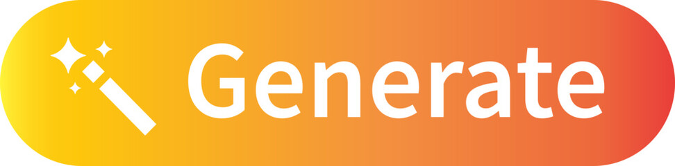 AI generate button icon, magic wand and sparkle symbol, artificial intelligence interface elements group, modern flat and line vector design pack for app, web and ui ux graphics