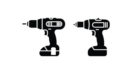Powerful cordless drills ready for any DIY project or professional construction task, symbolizing efficiency and modern tools.