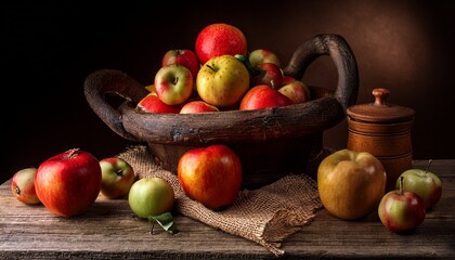 still life with apples