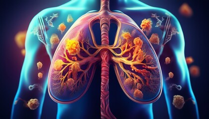cystic fibrosis lung cysts with mucus respiratory health issue