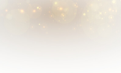 Bright festive glittering light dust with magical golden particles
