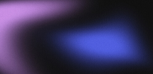 Blue pink glowing curve on dark black textured gradient, abstract smooth grainy blur flow dynamic grunge poster design