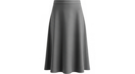Elegant gray midi skirt for womens fashion