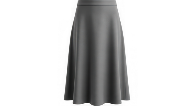 Elegant gray midi skirt for womens fashion - Powered by Adobe