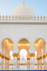 The majestic Sheikh Zayed Grand Mosque in Abu Dhabi, United Arab Emirates