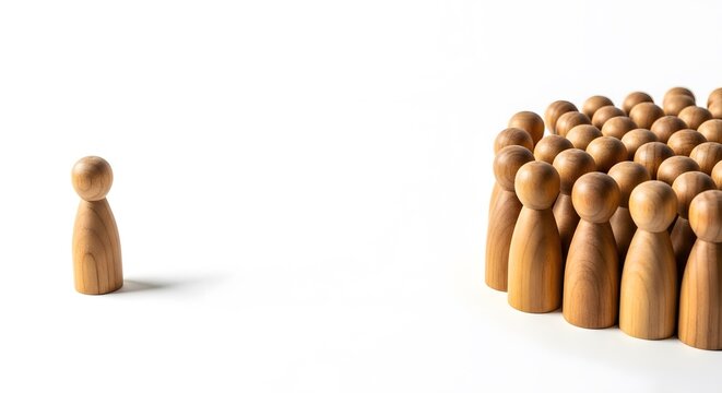 introvert and extrovert concept on white