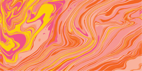 Abstract colorful vector background featuring a seamless wave pattern with orange, yellow, and blue striped lines, suitable for design illustration, wallpaper, or texture decoration