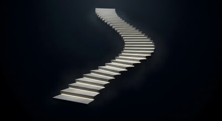 spiral staircase in black background