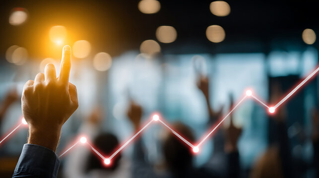 Business teamwork in action office setting growth data visualization collaborative environment engaging viewpoint