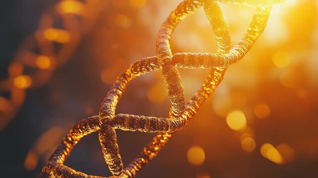 Dna helix structure representing genetics and molecular biology