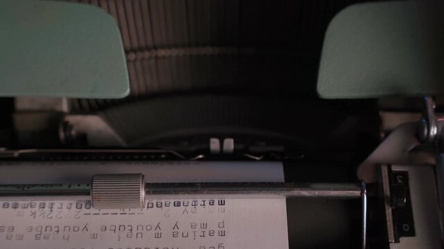 close-up of typewriter