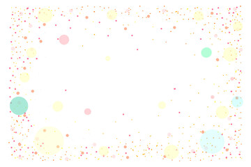 Confetti Celebration with Bubbles Against a Black Background