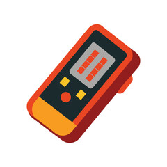 A colorful laser distance meter vector art illustration