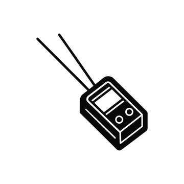 black electronic device with wires clip art preview