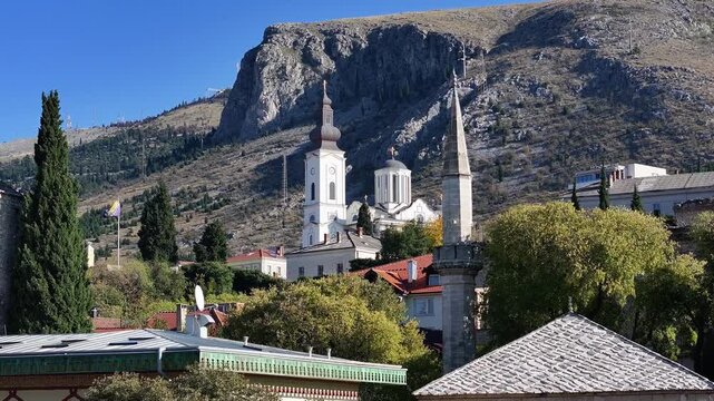 Mostar Bridge (Stari Most) Drone Video, Mostar Bosnia Herzegovina